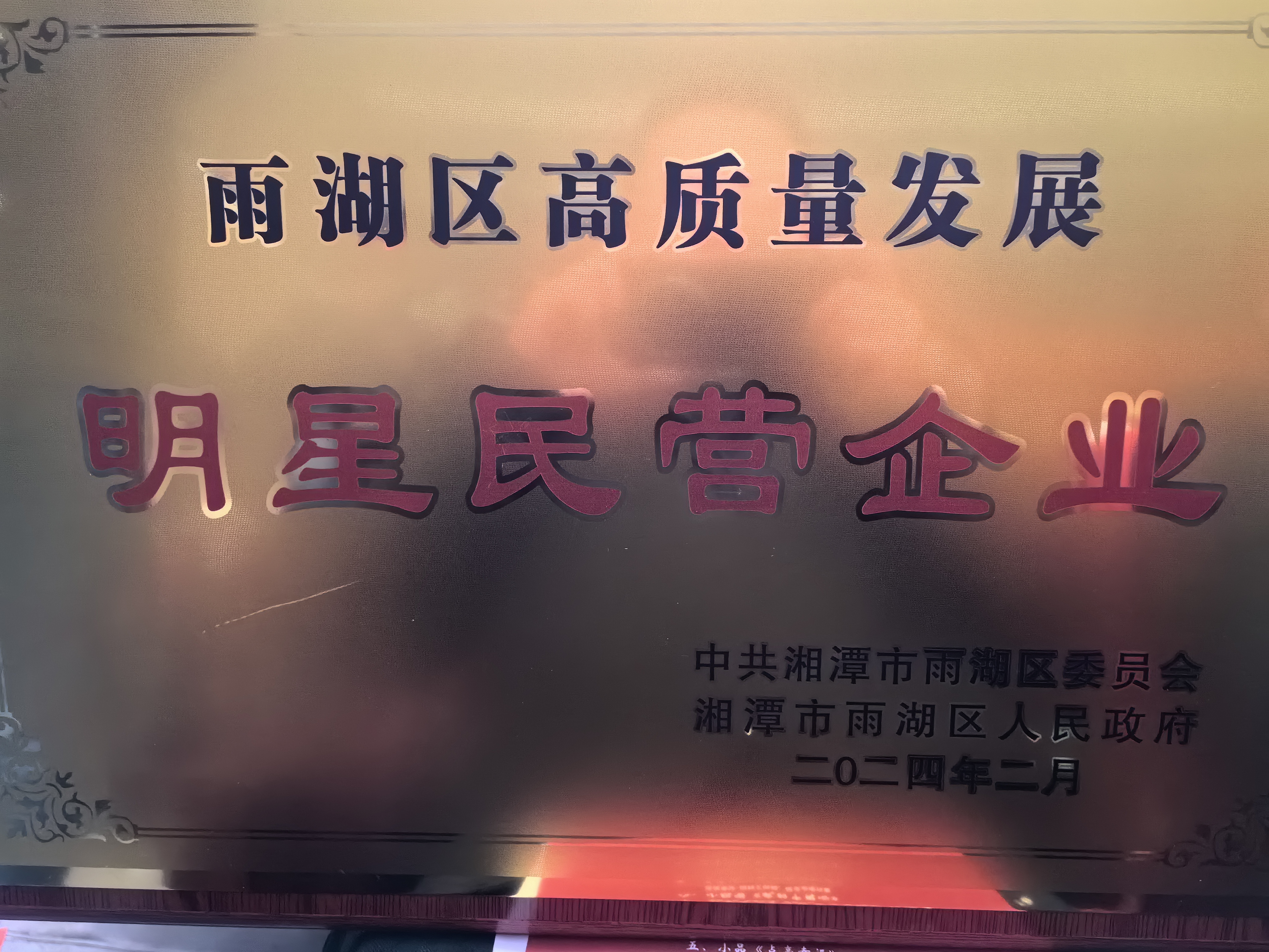 爱体育网_爱体育网(中国)荣获“雨湖区高质量发展明星民营企业”称号